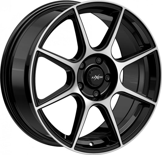 Axxion X2 schwarz hochglanzpoliert 7.5x18 ET37 - LK5/120 ML72.6