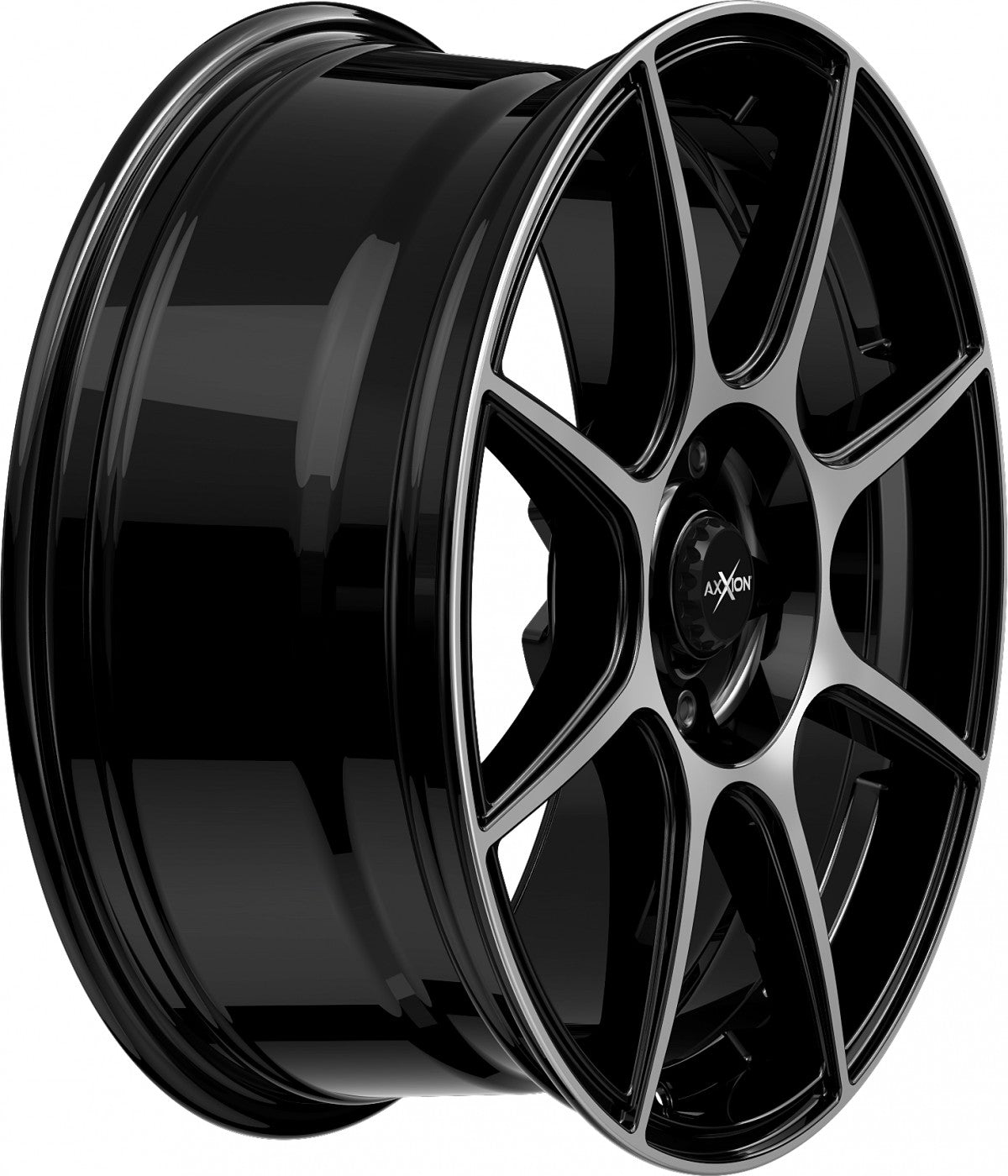 Axxion X2 schwarz hochglanzpoliert Alufelge 8x19 Zoll ET40 LK 5x112 ML72.6 – Bild 5
