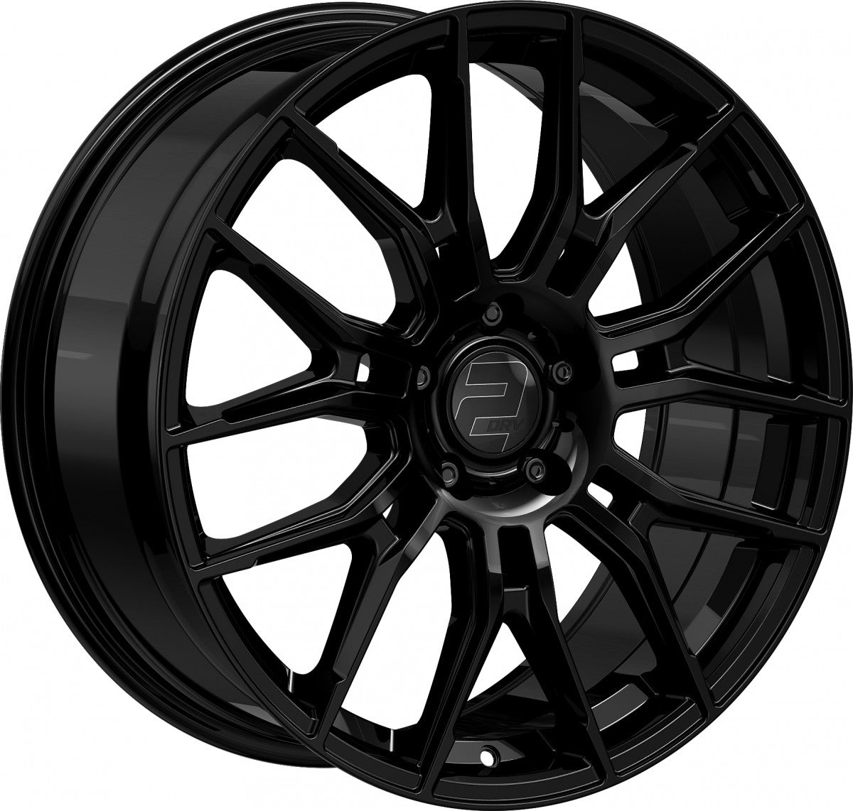 2DRV WH42 schwarz glänzend lackiert Alufelge 8.5x20 Zoll ET45 LK 5x112 ML66.6 – Bild 3