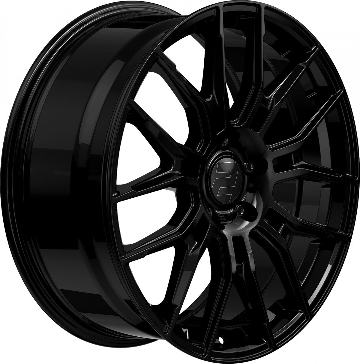2DRV WH42 schwarz glänzend lackiert Alufelge 8.5x20 Zoll ET45 LK 5x112 ML66.6 – Bild 4