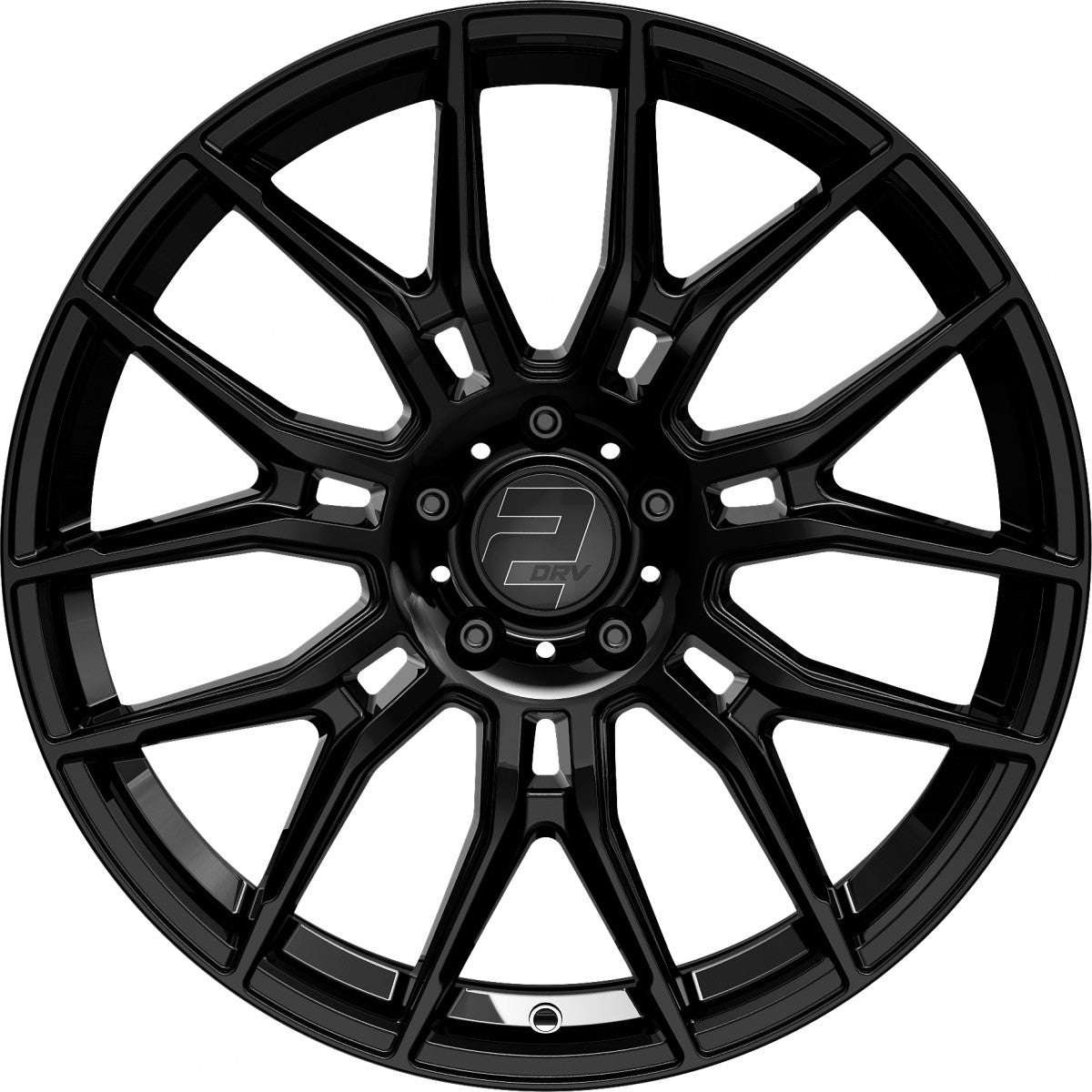 2DRV WH42 schwarz glänzend lackiert Alufelge 8.5x20 Zoll ET35 LK 5x120 ML72.6 – Bild 2