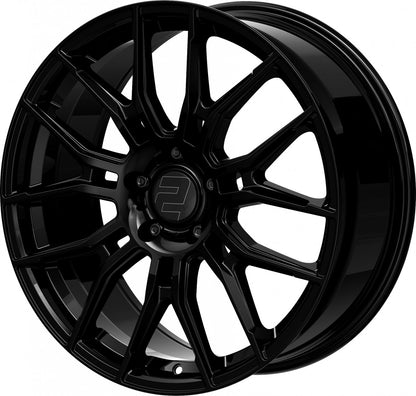 2DRV WH42 schwarz glänzend lackiert Alufelge 8.5x20 Zoll ET35 LK 5x120 ML72.6 – Bild 8