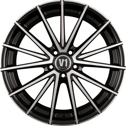 V1 Wheels V2 schwarz hochglanzpoliert Alufelge 8.5x19 Zoll ET45 LK 5x112 ML66.6 – Bild 4
