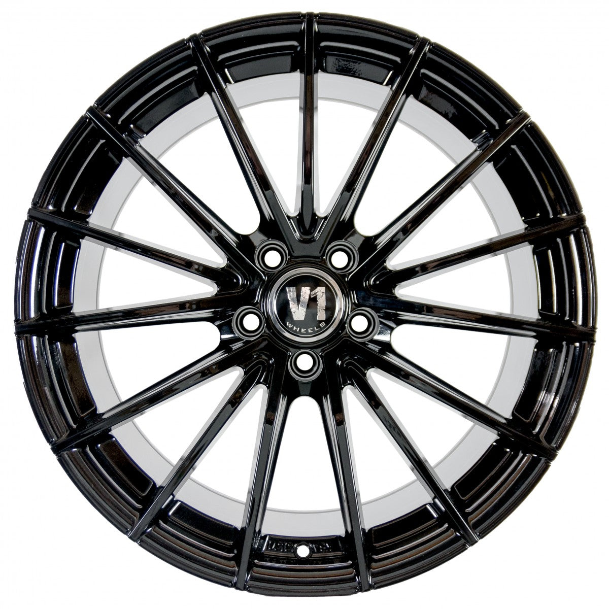 V1 Wheels V2 schwarz glänzend lackiert 8.5x19 ET35 - LK5/120 ML72.6