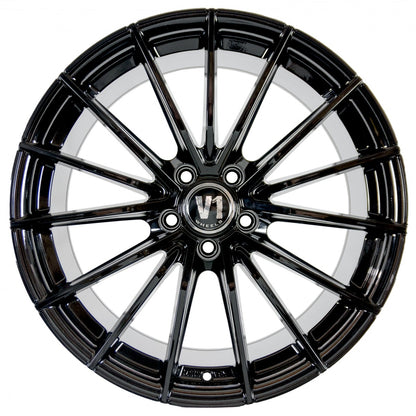V1 Wheels V2 schwarz glänzend lackiert 8.5x19 ET35 - LK5/120 ML72.6
