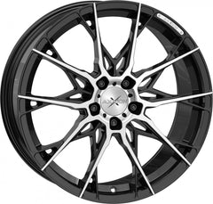 Axxion X1 schwarz hochglanzpoliert Alufelge 8.5x19 Zoll ET45 LK 5x112 ML72.6