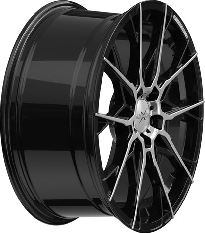 Axxion X1 schwarz hochglanzpoliert Alufelge 8.5x19 Zoll ET45 LK 5x112 ML72.6 – Bild 5