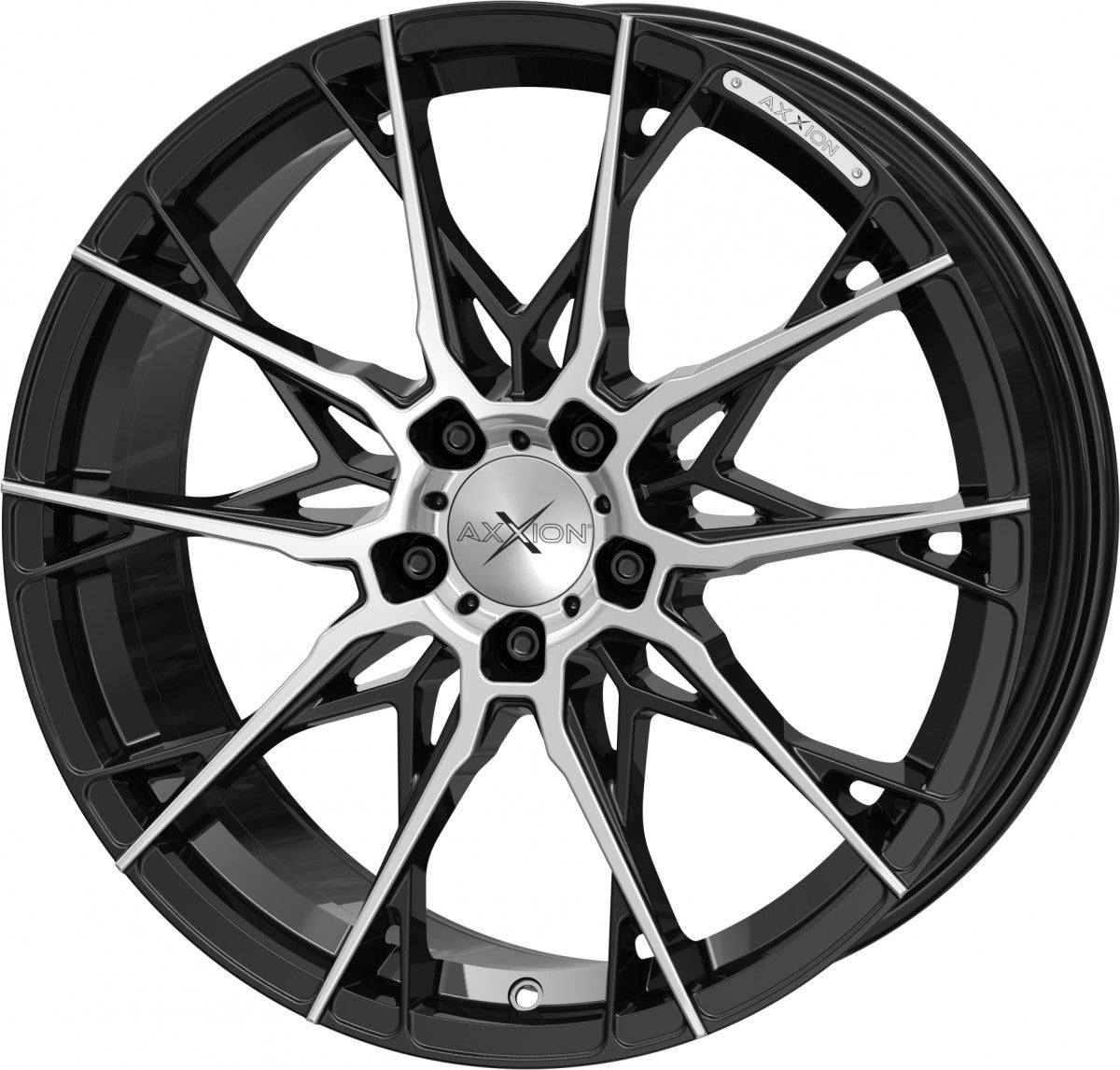 Axxion X1 schwarz hochglanzpoliert Alufelge 8.5x19 Zoll ET45 LK 5x112 ML72.6 – Bild 7