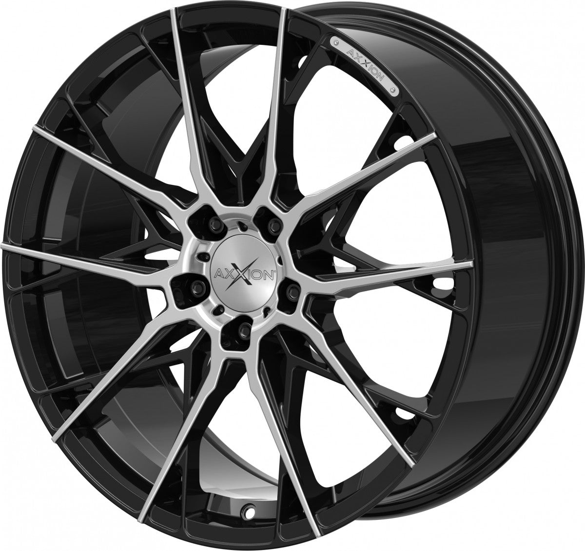 Axxion X1 schwarz hochglanzpoliert Alufelge 8.5x19 Zoll ET45 LK 5x112 ML72.6 – Bild 8