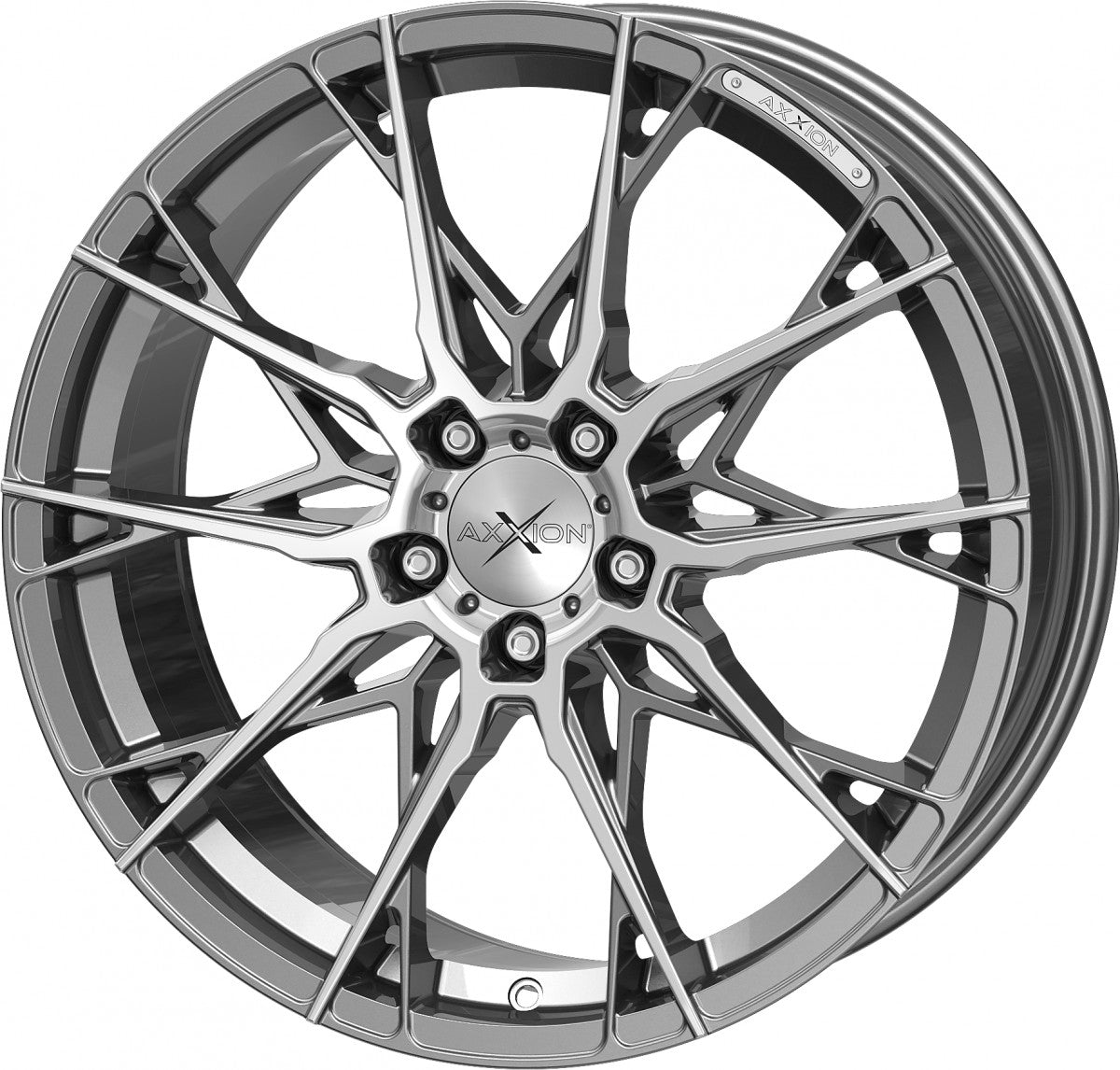 Axxion X1 daytona grau hochglanzpoliert Alufelge 8.5x19 Zoll ET35 LK 5x112 ML72.6 – Bild 7