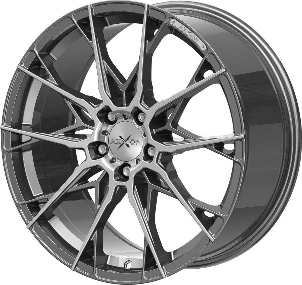Axxion X1 daytona grau hochglanzpoliert Alufelge 8.5x19 Zoll ET35 LK 5x112 ML72.6 – Bild 8