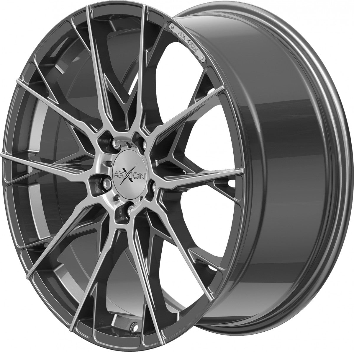 Axxion X1 daytona grau hochglanzpoliert 8.5x19 ET35 - LK5/112 ML72.6