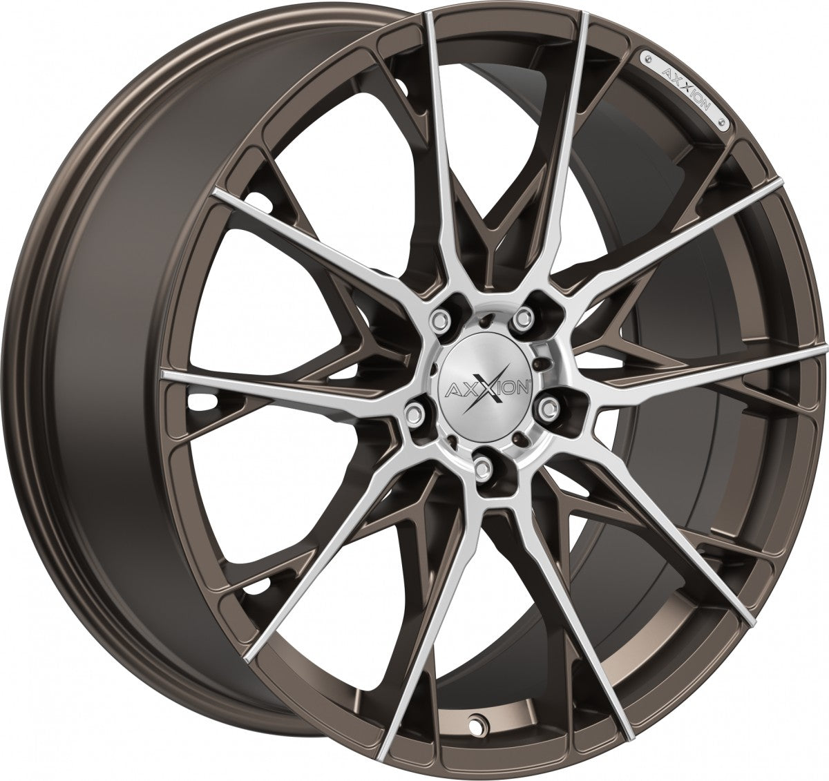 Axxion X1 bronze matt poliert Alufelge 8.5x19 Zoll ET45 LK 5x112 ML72.6 – Bild 3