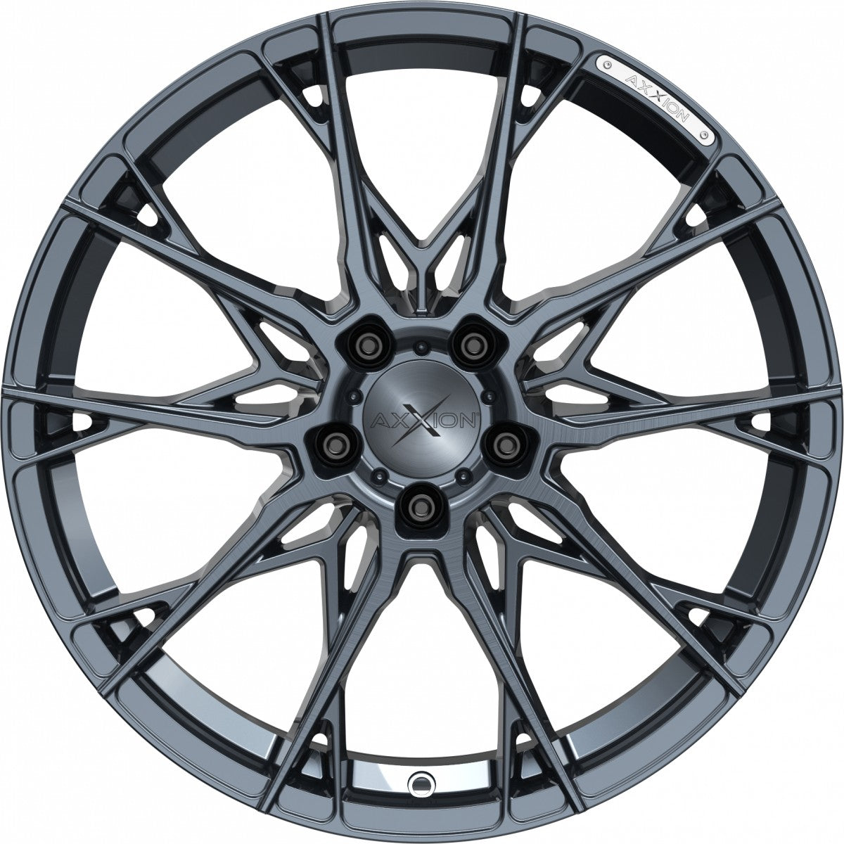 Axxion X1 smoke brushed aluminiumsilber Alufelge 8.5x19 Zoll ET45 LK 5x112 ML72.6 – Bild 2