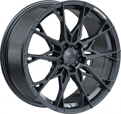 Axxion X1 smoke brushed aluminiumsilber Alufelge 8.5x19 Zoll ET45 LK 5x112 ML72.6 – Bild 3