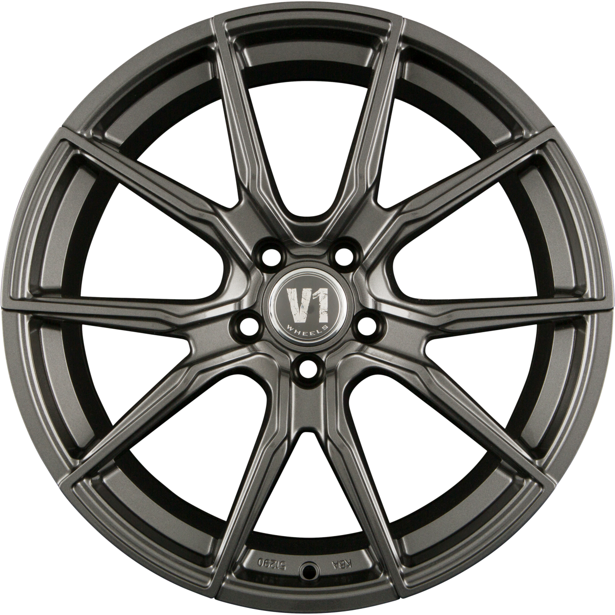 V1 Wheels V1 daytona grau lackiert Alufelge 8x18 Zoll ET45 LK 5x120 ML72.6 – Bild 4