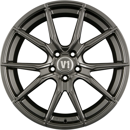 V1 Wheels V1 daytona grau lackiert Alufelge 8x18 Zoll ET45 LK 5x120 ML72.6 – Bild 4