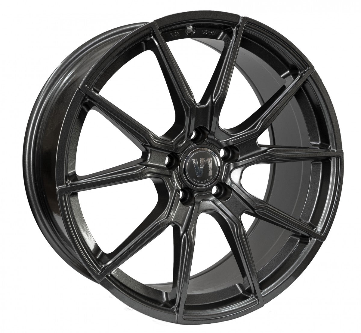 V1 Wheels V1 daytona grau lackiert Alufelge 8x18 Zoll ET45 LK 5x120 ML72.6