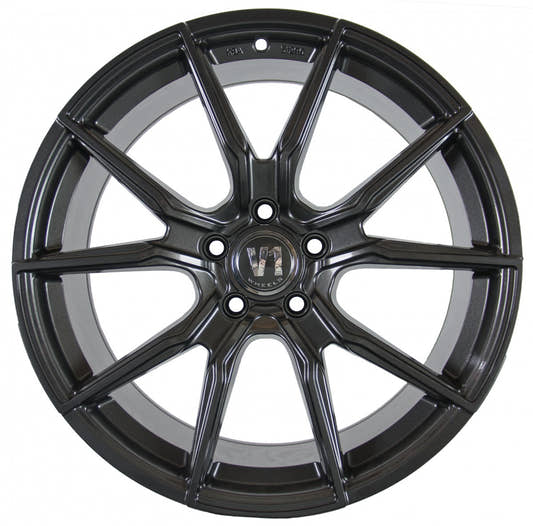 V1 Wheels V1 daytona grau lackiert Alufelge 8x18 Zoll ET45 LK 5x120 ML72.6 – Bild 2
