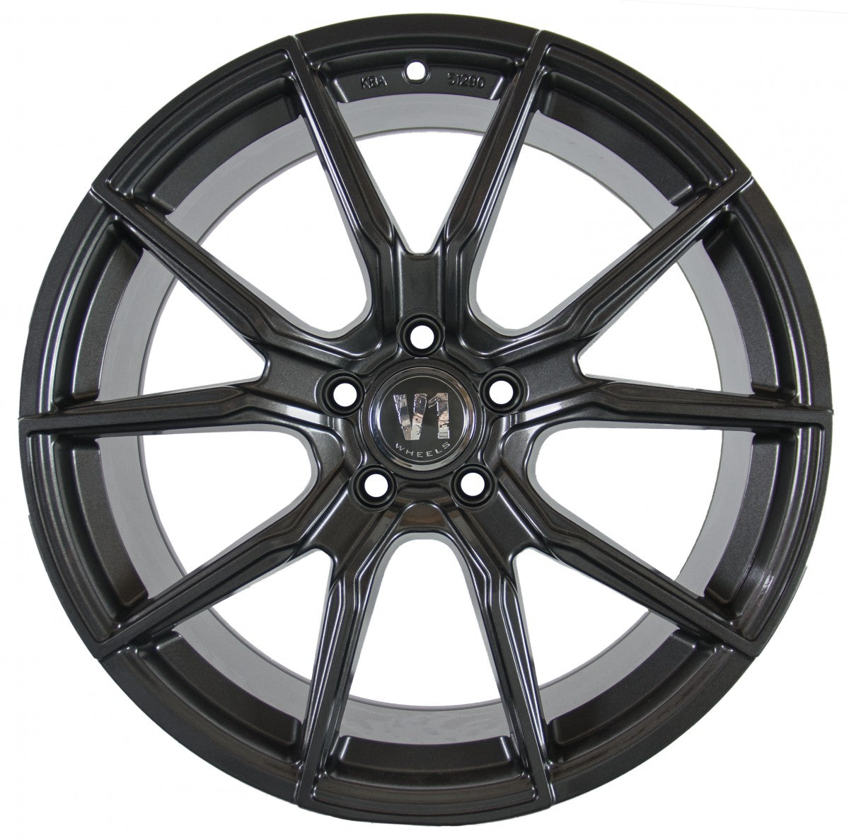 V1 Wheels V1 daytona grau lackiert Alufelge 8x18 Zoll ET45 LK 5x120 ML72.6 – Bild 2