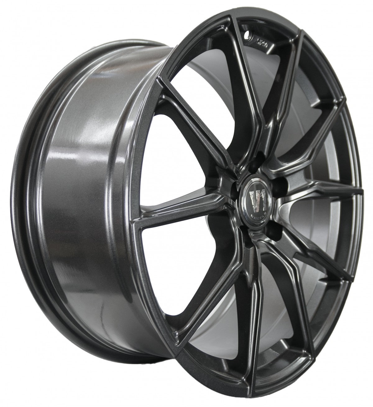 V1 Wheels V1 daytona grau lackiert Alufelge 8x18 Zoll ET45 LK 5x120 ML72.6 – Bild 3