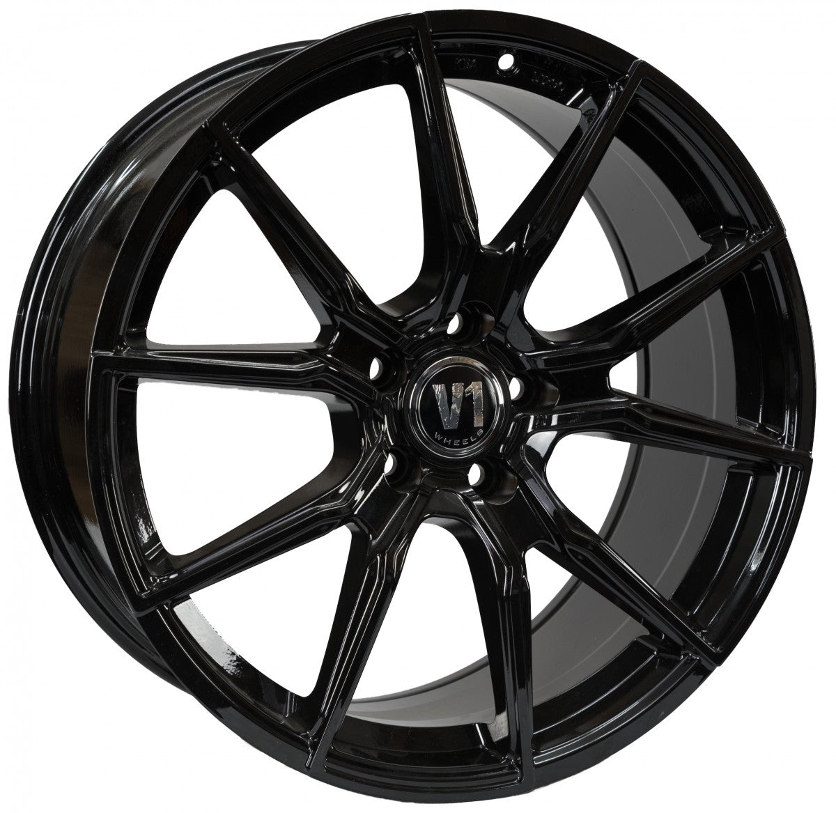 V1 Wheels V1 schwarz glänzend lackiert Alufelge