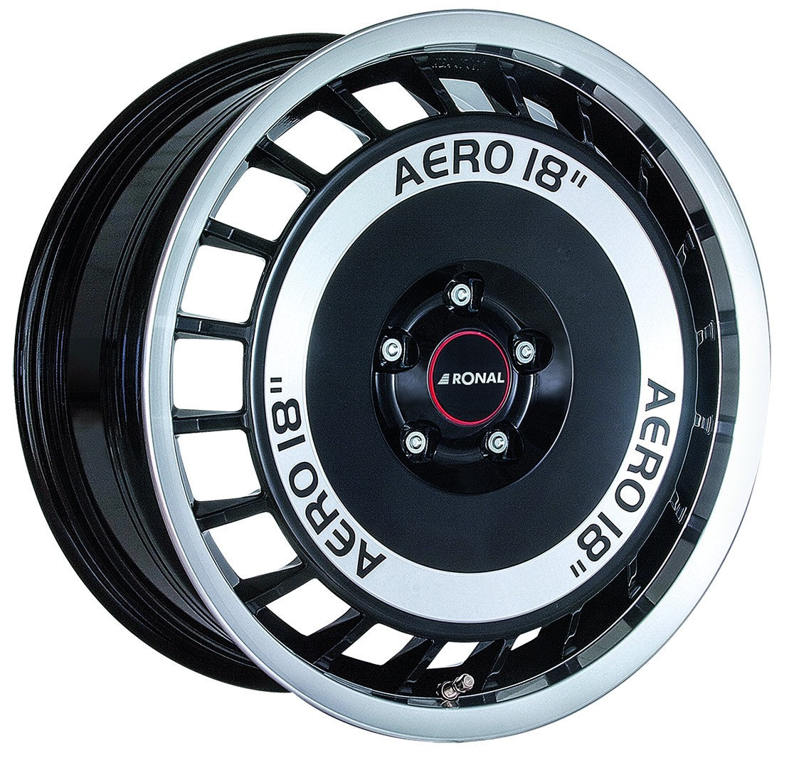 Ronal R50 Aero schwarz-frontkopiert 8x18 ET35 - LK5/100 ML68