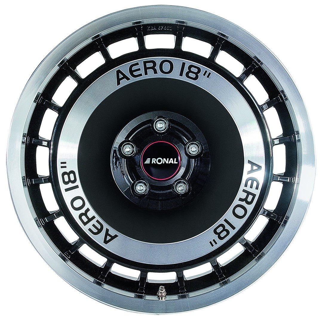 Ronal R50 Aero schwarz-frontkopiert 8x18 ET45 - LK5/112 ML76