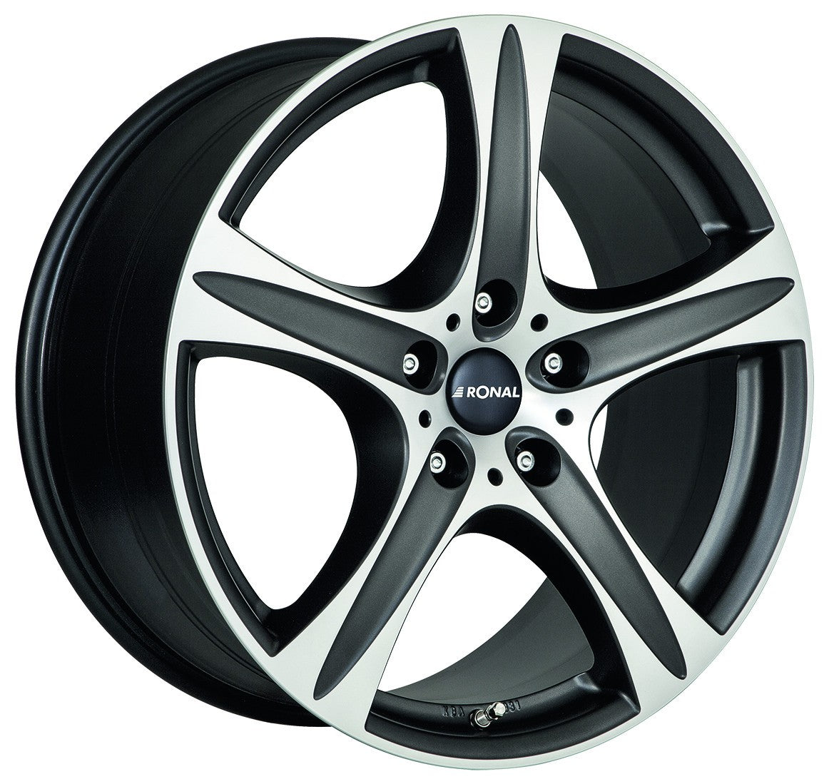 Ronal R55 SUV mattschwarz-frontkopiert 7.5x17 ET45 - LK5/108 ML76