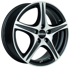 Ronal R56 mattschwarz-frontkopiert Alufelge 7x17 Zoll ET40 LK 5x114.3 ML82