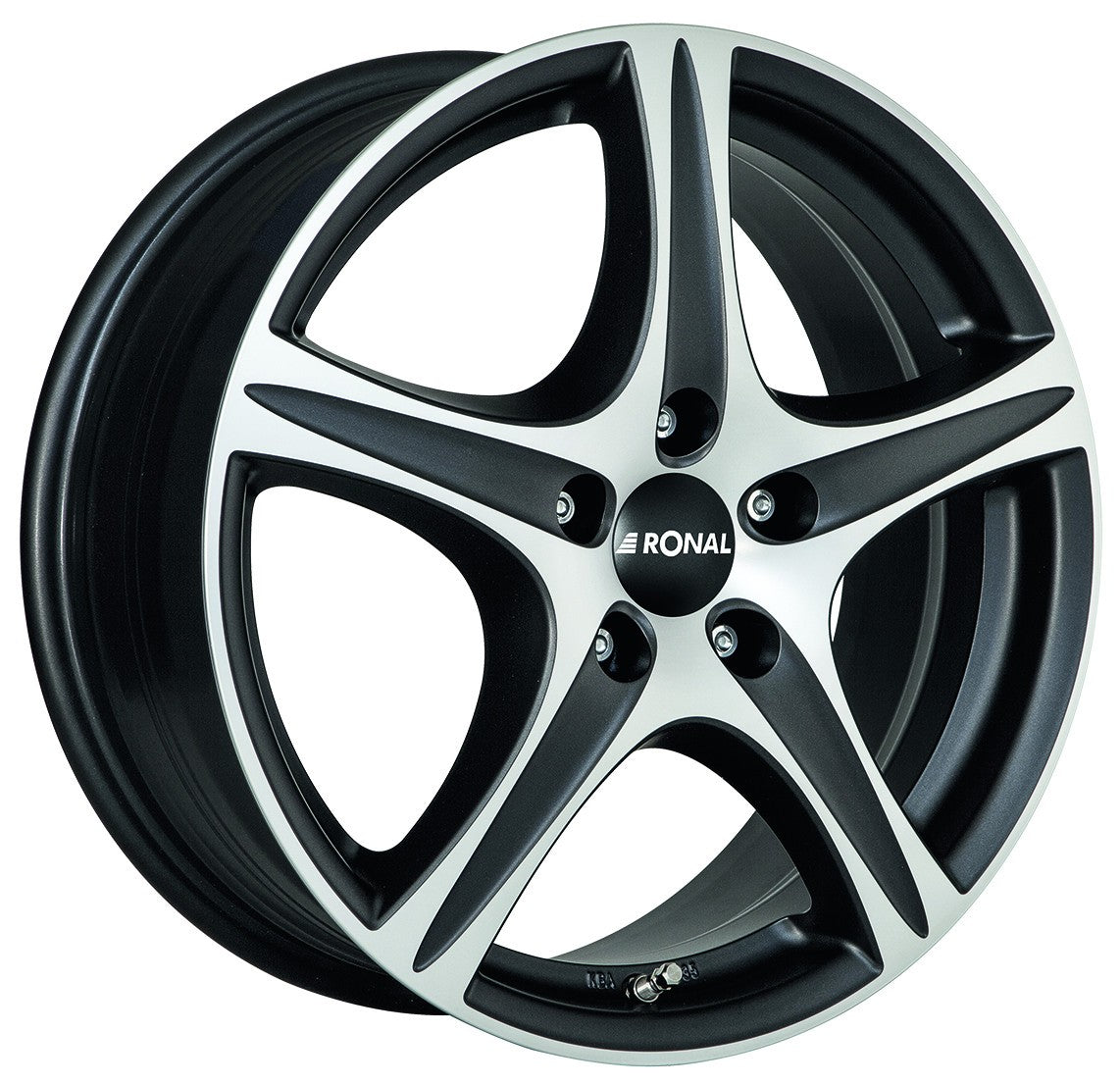 Ronal R56 mattschwarz-frontkopiert Alufelge 8x17 Zoll ET42 LK 5x120 ML82
