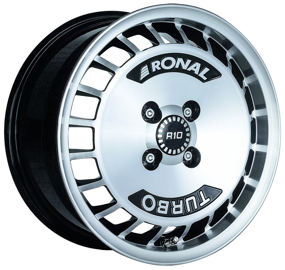Ronal R10 Turbo schwarz-frontkopiert Alufelge 7x15 Zoll ET37 LK 4x98 ML68