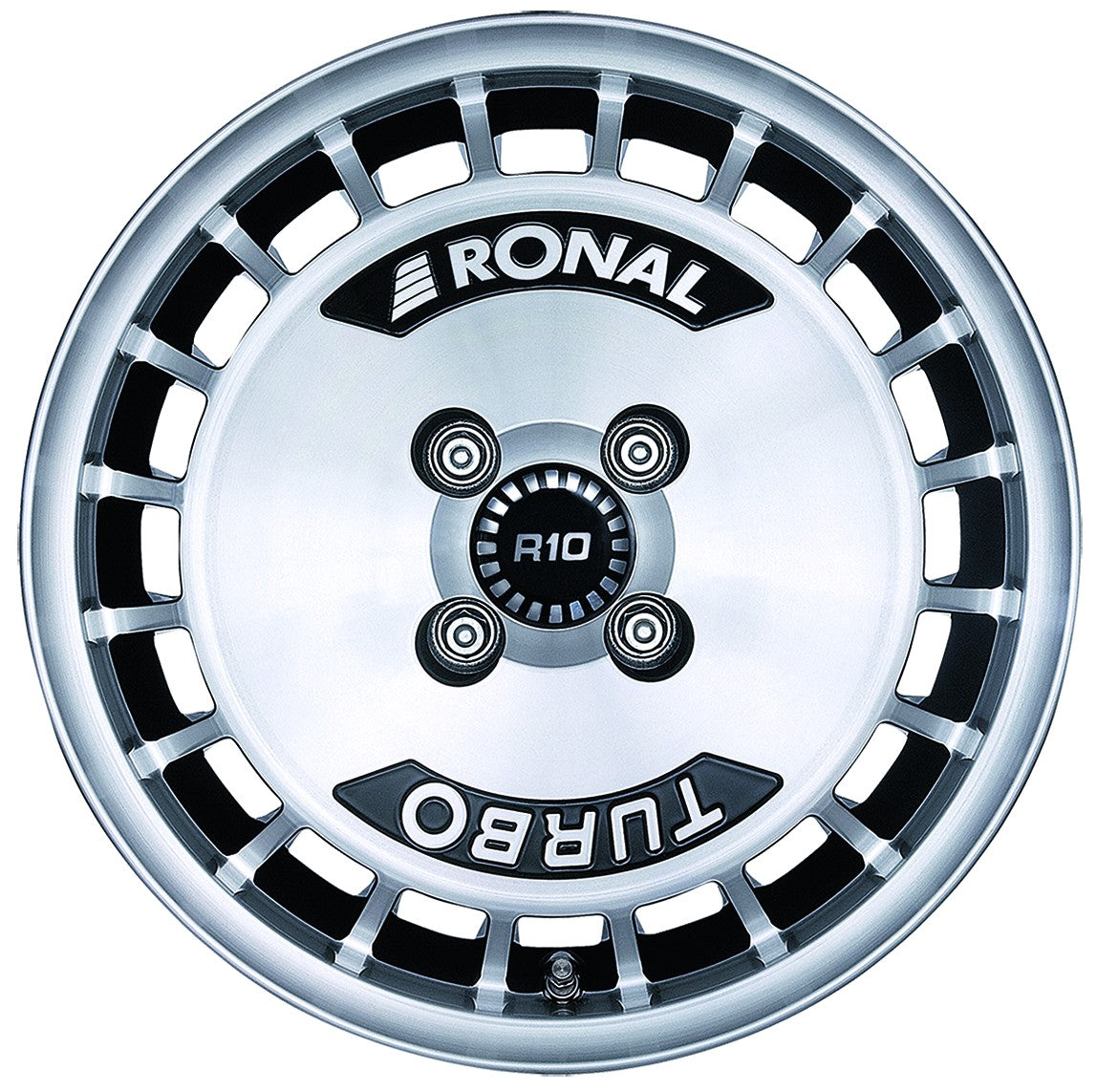 Ronal R10 Turbo schwarz-frontkopiert Alufelge 7x15 Zoll ET37 LK 4x98 ML68 – Bild 2