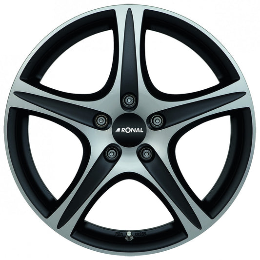 Ronal R56 mattschwarz-frontkopiert 8x18 ET45 - LK5/118 ML71.15