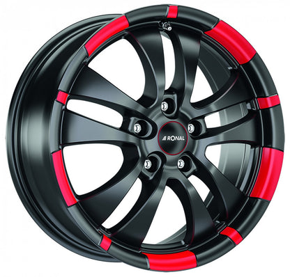 Ronal R59 jetblack matt-red rim Alufelge