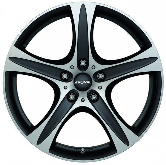 Ronal R55 SUV mattschwarz-frontkopiert 8.5x18 ET55 - LK5/130 ML71.5