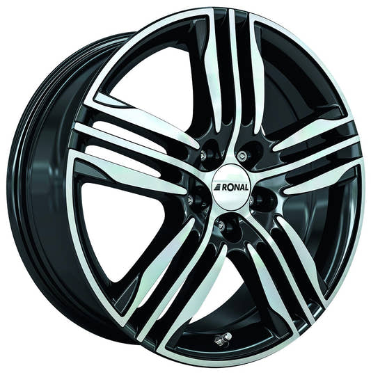 Ronal R57 schwarz-frontkopiert 7.5x17 ET45 - LK5/120 ML65.1