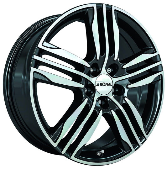 Ronal R57 schwarz-frontkopiert 7.5x17 ET45 - LK5/120 ML65.1