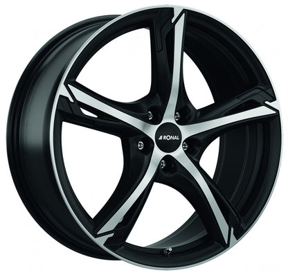 Ronal R62 jetblack-matt-frontkopiert 8x19 ET25 - LK5/112 ML76