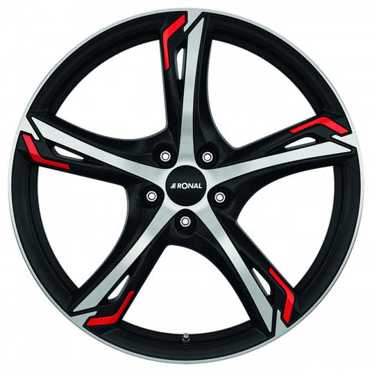 Ronal R62 Red jetblack-matt-frontkopiert 8.5x20 ET35 - LK5/110 ML65.1