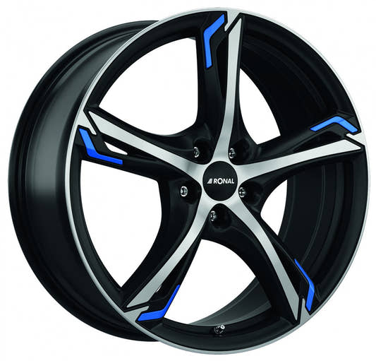 Ronal R62 Blue jetblack-matt-frontkopiert 8.5x20 ET35 - LK5/110 ML65.1