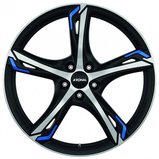 Ronal R62 Blue jetblack-matt-frontkopiert 8.5x20 ET35 - LK5/110 ML65.1