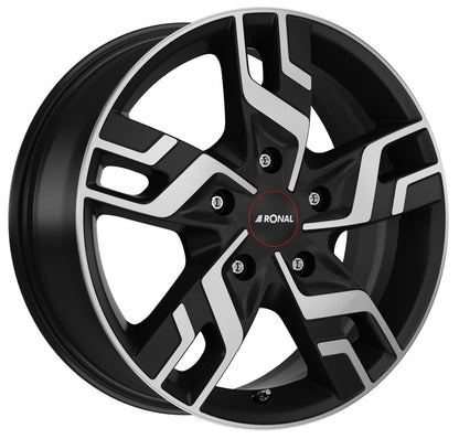 Ronal R64 jetblack-matt-frontkopiert 6.5x16 ET66 - LK5/130 ML89.1