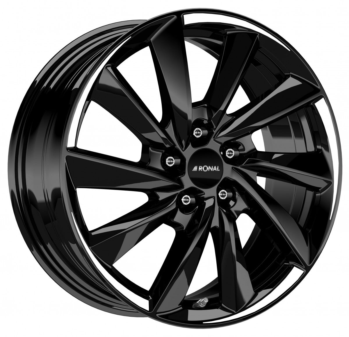 Ronal R70 jetblack-white tail 7.5x18 ET50 - LK5/112 ML57.06