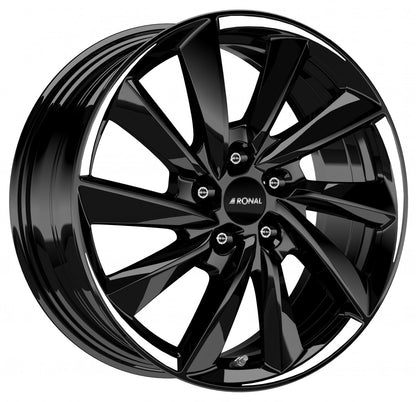 Ronal R70 jetblack-white tail 7.5x18 ET50 - LK5/112 ML57.06