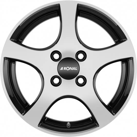 Ronal CA2 jetblack-frontkopiert 6x14 ET30 - LK4/100 ML57