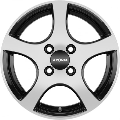 Ronal CA2 jetblack-frontkopiert 6x14 ET30 - LK4/100 ML57
