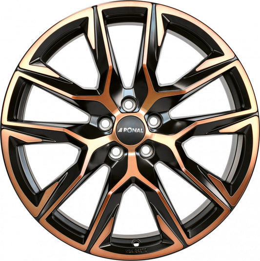 Ronal R71 jetblack-copper matt 8.5x20 ET45 - LK5/108 ML68