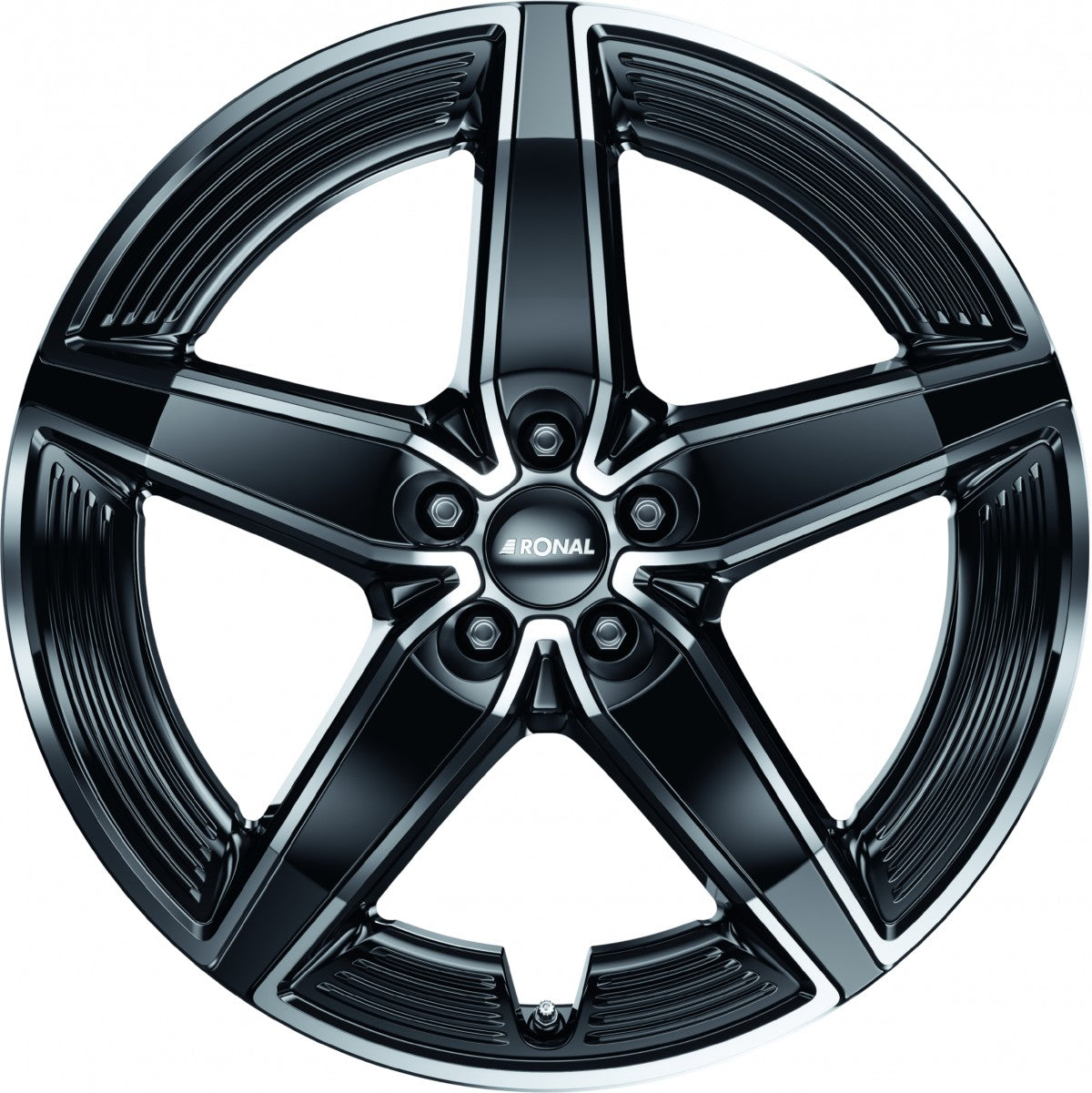 Ronal R72 jetblack frontkopiert 8x19 ET34.1 - LK5/112 ML66.5