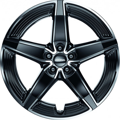 Ronal R72 jetblack frontkopiert 8x19 ET34.1 - LK5/112 ML66.5
